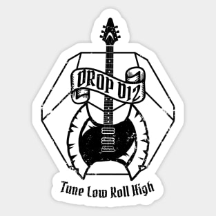 Drop D12 DnD Guitar Axe Sticker